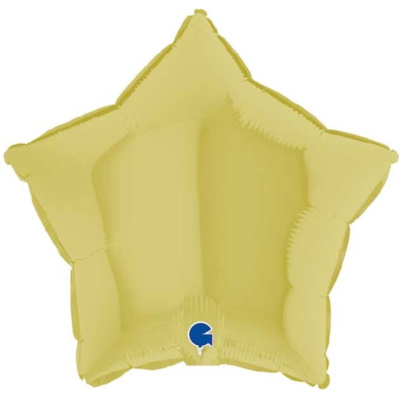 18in STAR MATTE YELLOW FOIL BALLOON