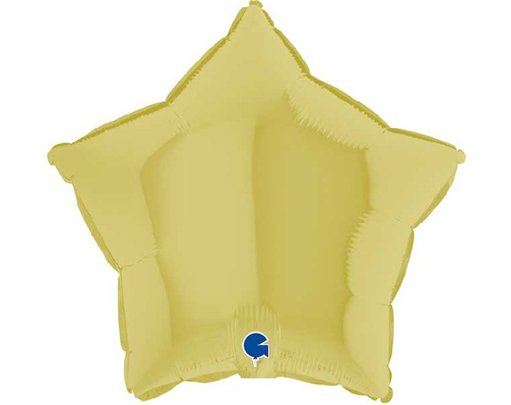 18in STAR MATTE YELLOW FOIL BALLOON