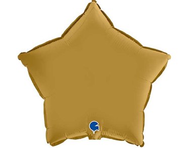 18in STAR SATIN GOLD FOIL BALLOON
