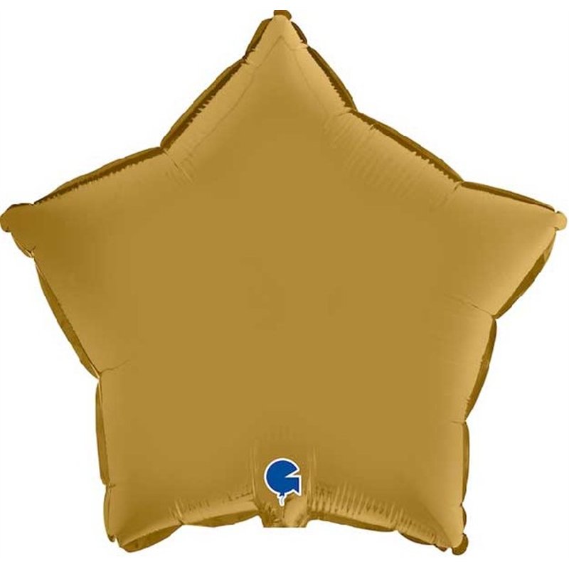 18in STAR SATIN GOLD FOIL BALLOON