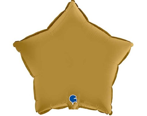 18in STAR SATIN GOLD FOIL BALLOON
