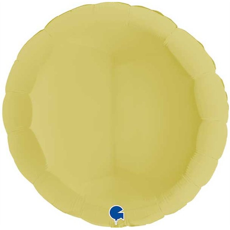 36in ROUND MATT YELLOW FOIL BALLOON