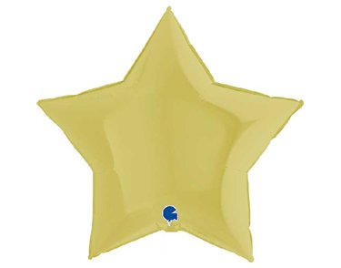 36in STAR MATT YELLOW FOIL BALLOON
