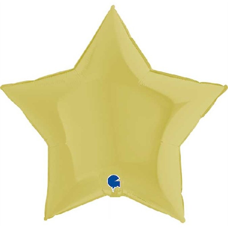 36in STAR MATT YELLOW FOIL BALLOON