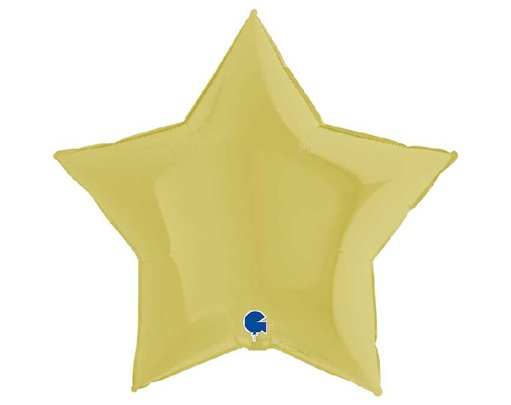 36in STAR MATT YELLOW FOIL BALLOON