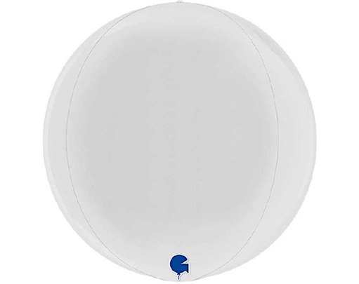 15in WHITE METALLIC GLOBE