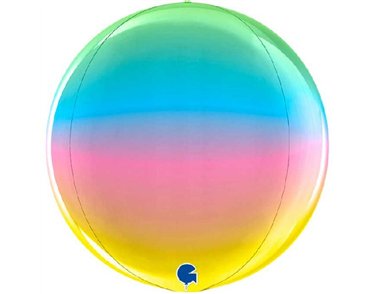 15in RAINBOW METALLIC GLOBE