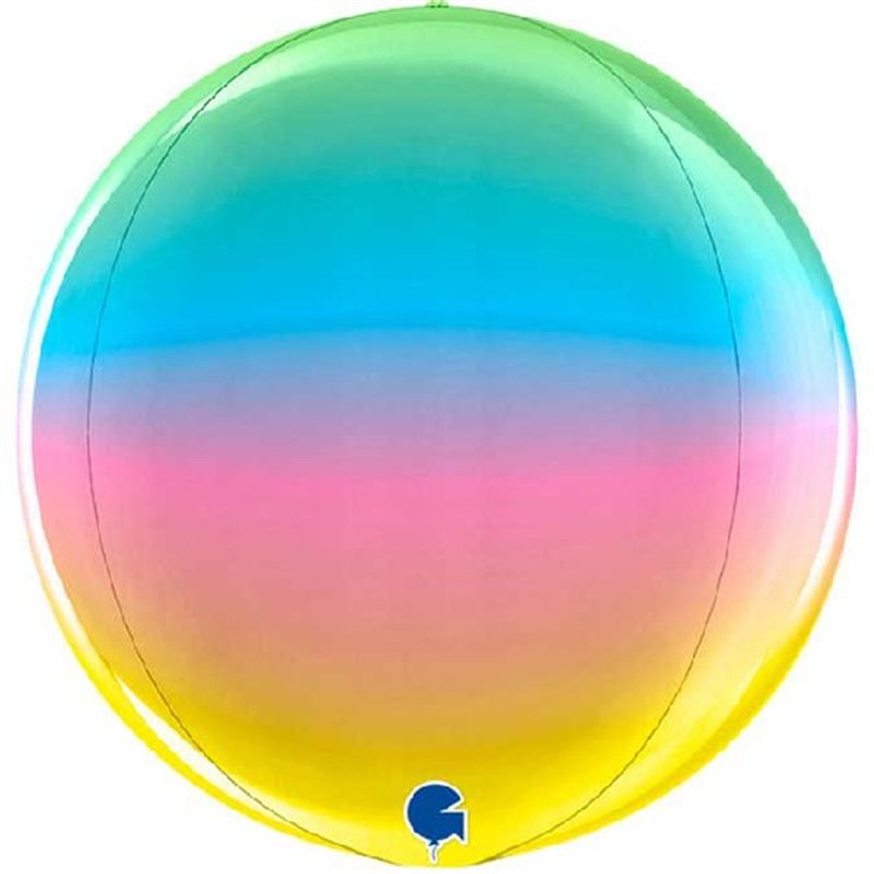 15in RAINBOW METALLIC GLOBE