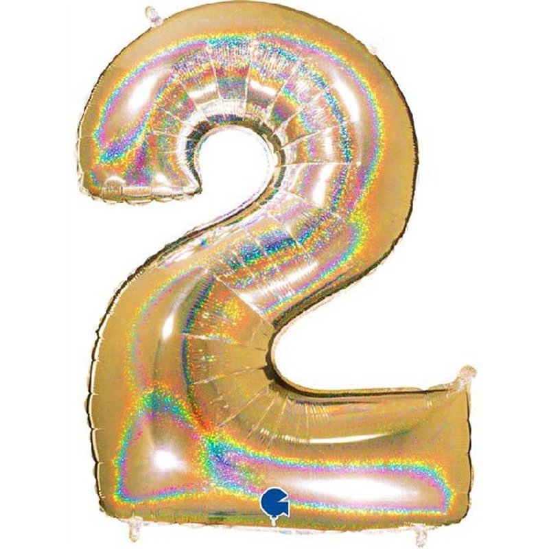 40in NO. 2 GLITTER HOLOGRAPHIC GOLD