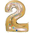 40in NO. 2 GLITTER HOLOGRAPHIC GOLD