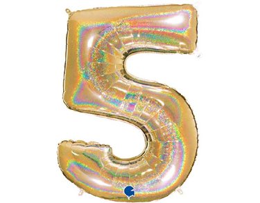 40in NO. 5 GLITTER HOLOGRAPHIC GOLD