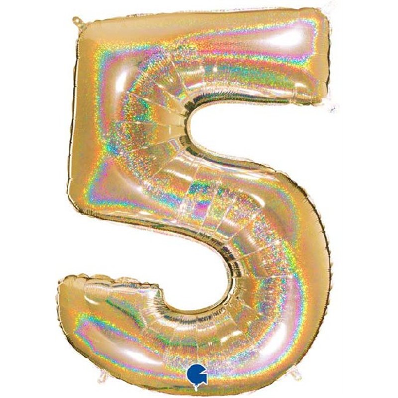 40in NO. 5 GLITTER HOLOGRAPHIC GOLD