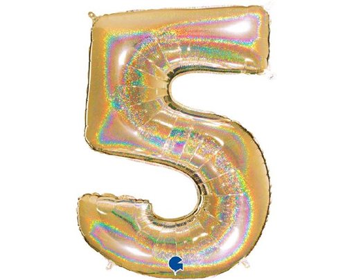 40in NO. 5 GLITTER HOLOGRAPHIC GOLD