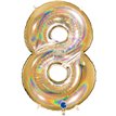 40in NO. 8 GLITTER HOLOGRAPHIC GOLD