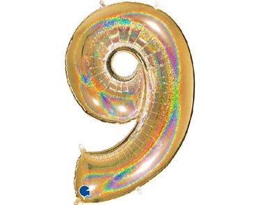 40in NO. 9 GLITTER HOLOGRAPHIC GOLD