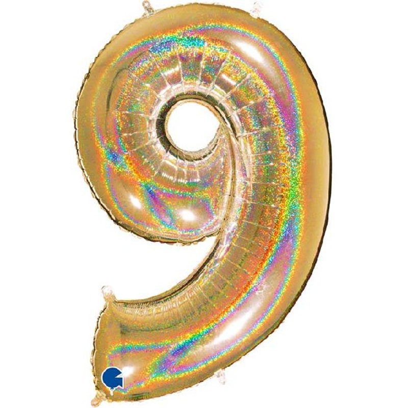40in NO. 9 GLITTER HOLOGRAPHIC GOLD