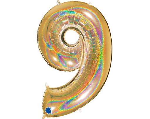 40in NO. 9 GLITTER HOLOGRAPHIC GOLD