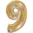 40in NO. 9 GLITTER HOLOGRAPHIC GOLD