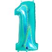 40in NO. 1 GLITTER HOLOGRAPHIC TIFFANY