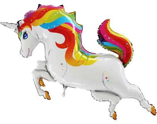 RAINBOW UNICORN SHAPED FOIL BALLOON