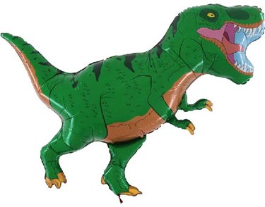 GREEN T REX SHAPED FOIL BALLOON