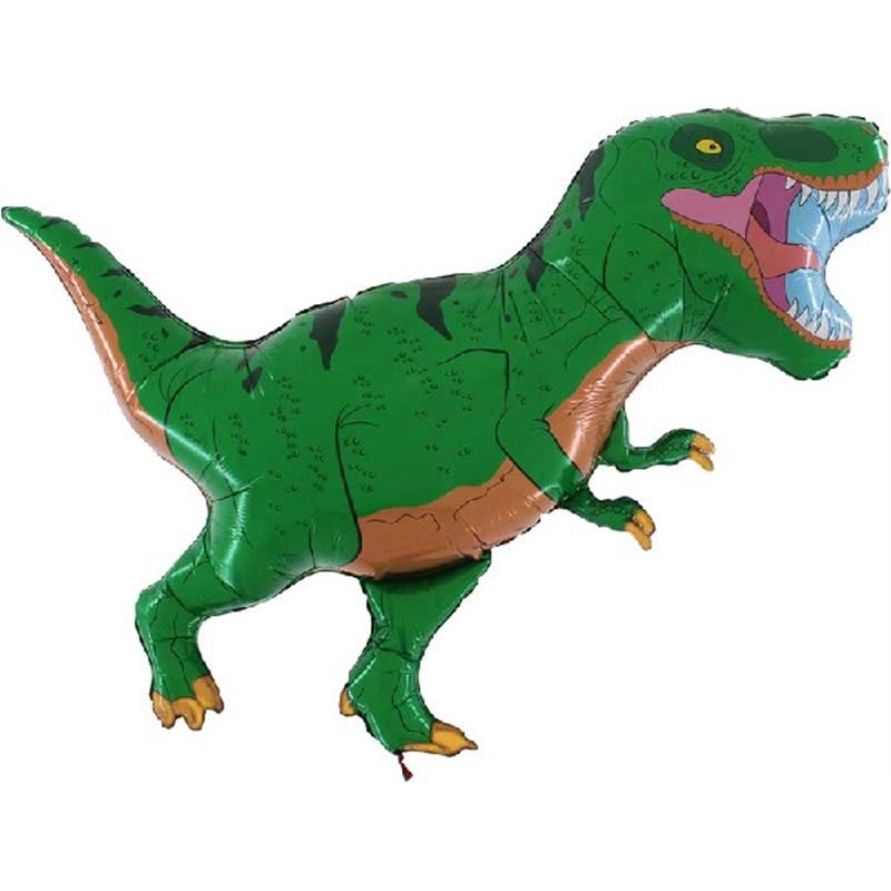 GREEN T REX SHAPED FOIL BALLOON