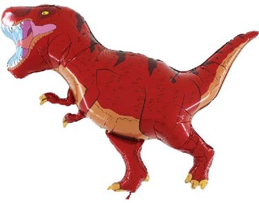 RED T REX SHAPED FOIL BALLOON