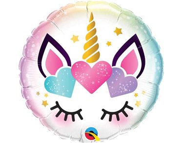 18in UNICORN EYE LASHES FOIL BALLOON