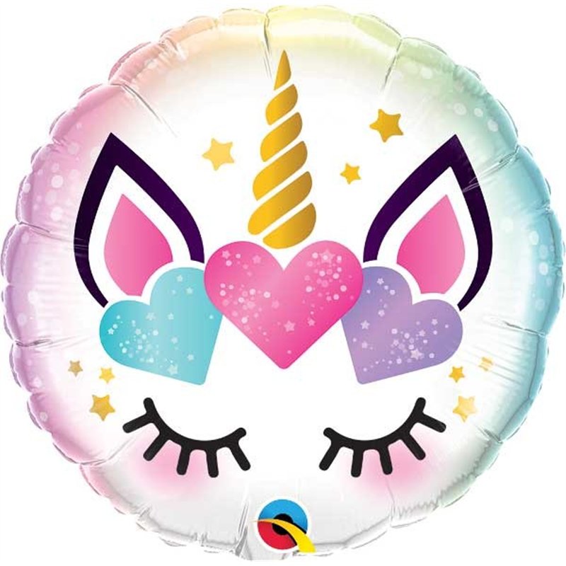 18in UNICORN EYE LASHES FOIL BALLOON