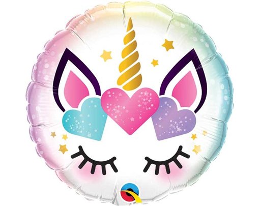 18in UNICORN EYE LASHES FOIL BALLOON