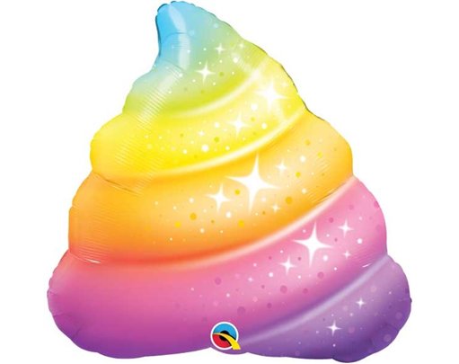 30in RAINBOW POOP SPARKLES