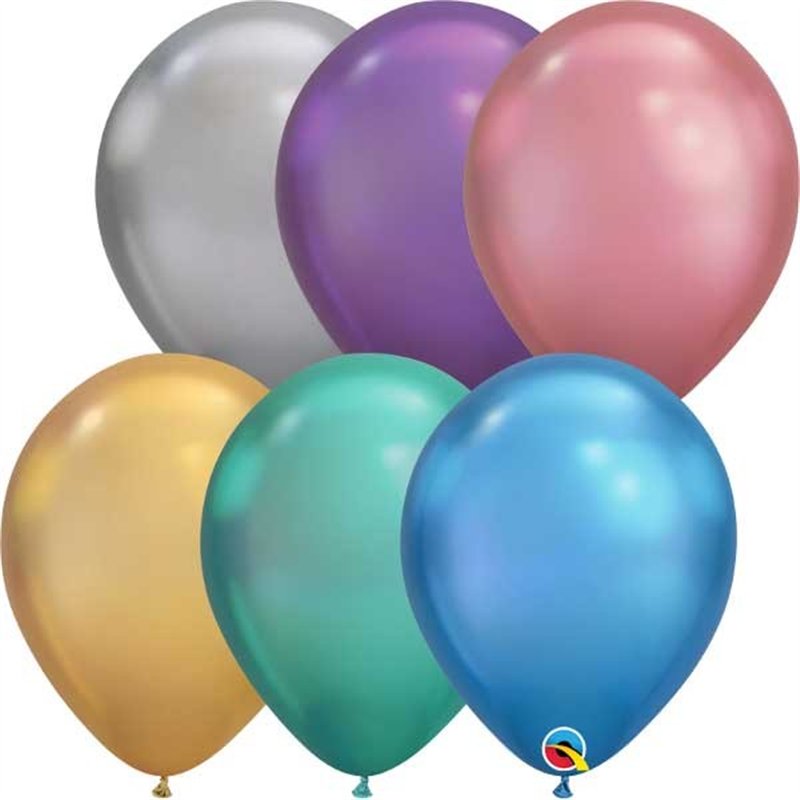 (100) 11in CHROME ASST QUALATEX