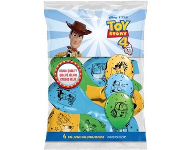 (6) 12in TOY STORY 4 BALLOONS