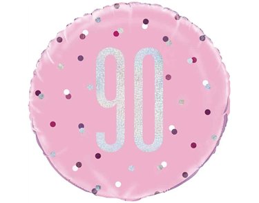 18in GLITZ PINK 90 FOIL BALLOON