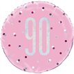 18in GLITZ PINK 90 FOIL BALLOON