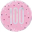 18in GLITZ PINK 100 FOIL BALLOON