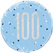 18in GLITZ BLUE 100 FOIL BALLOON