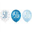 (6) 12in GLITZ BLUE 50 BALLOONS