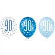 (6) 12in GLITZ BLUE 90 BALLOONS