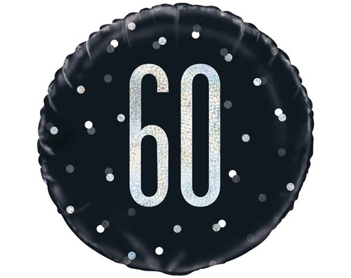 BLACK GLITZ 60 FOIL BALLOON