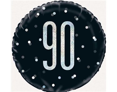 BLACK GLITZ 90 FOIL BALLOON
