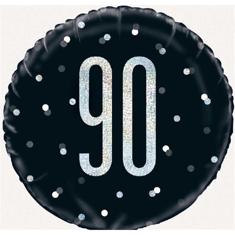 BLACK GLITZ 90 FOIL BALLOON