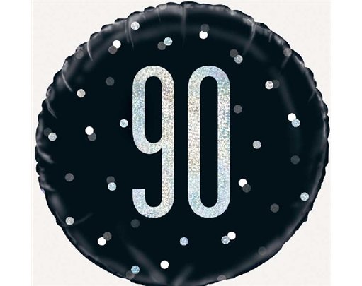 BLACK GLITZ 90 FOIL BALLOON