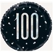 BLACK GLITZ 100 FOIL BALLOON