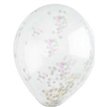 (5) 12in IRIDESCENT CONFETTI BALLOONS