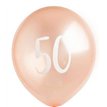 (5) 12in ROSE GOLD NO.50 BALLOONS
