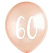 (5) 12in ROSE GOLD NO. 60 BALLOONS