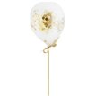 (5) 5in GOLD MINI CONFETTI BALLOON WANDS