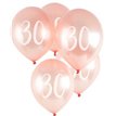 (5) 12in ROSE GOLD NO. 30 BALLOONS