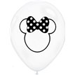 (25) 11in CLEAR MINNIE SILHOUETTE QUALATEX